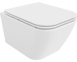 Mexen Madox vas de toaletă Rimless cu capac slim cu închidere lentă, duroplast, Albă - 30154000