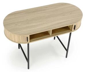 Birou B51, stejar/negru, 120x55x75 cm
