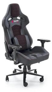Scaun gaming BALDUR, negru, piele ecologica/metal, 80x75x129/134 cm