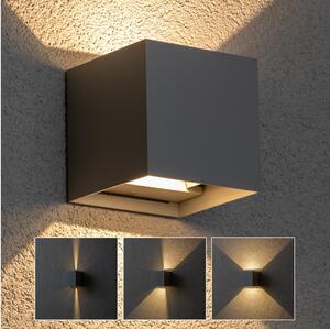 Aplică LED de exterior Brilagi CUBE LED/6W/230V gri IP54