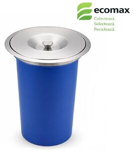 Cos gunoi incastrabil in blat Ecomax, capac inox, 8 l