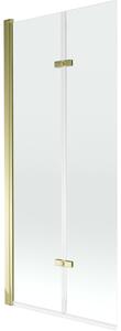 Mexen Castor paravan cadă 2-aripi 80 x 150 cm, Transparent, Aurie - 892-080-002-50-00