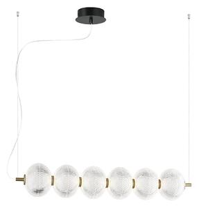Lustră LED suspendată pe cablu PELLUCID LED/23W/230V auriu/transparent