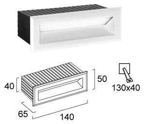 Corp de iluminat LED încastrat pentru exterior FLIK LED/3W/230V IP65, alb