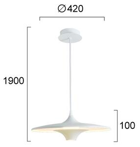 Lustră LED pe cablu RENE LED/19W/230V CRI 90 alb