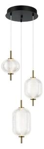 Lustră LED suspendată pe cablu PELLUCID LED/20W/230V bronz/negru