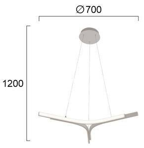 Lustră LED pe cablu ALTA LED/30W/230V argintie