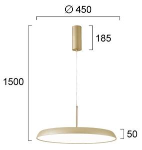 Lustră LED suspendată pe cablu ART LED/41W/230V, finisaj auriu