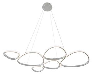 Lustră LED suspendată pe cablu HELIX LED/61W/230V argintie