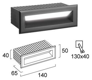 Corp de iluminat LED încastrat pentru exterior FLIK LED/3W/230V IP65 antracit