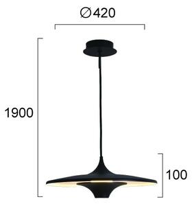 Lustră LED suspendată pe cablu RENE LED/19W/230V CRI 90 neagră
