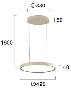 Lustră LED suspendată pe cablu DENVER LED/76W/230V bej