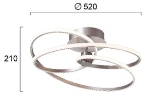 Lustră aplicată LED CORT LED/40W/230V argintie