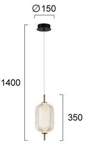 Lustră suspendată pe cablu PELLUCID LED/11W/230V auriu/transparent