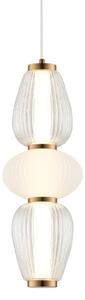 Lustru LED suspendat pe cablu SHINY LED/17W/230V alb/auriu