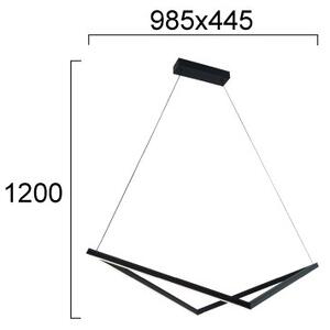 Lustră LED suspendată pe cablu ISLA LED/32W/230V, neagră