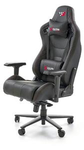 Scaun gaming CHAVEZ, negru, piele ecologica, 77x70x129/135 cm