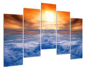 Tablou modern - soarele deasupra norilor (125x90cm)