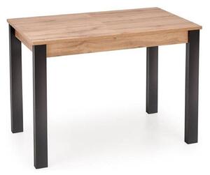 Masa extensibila GINO, stejar/negru, PAL furniruit, 100/138x60x75 cm