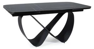 Masa extensibila INFINITY CERAMIC, negru, sticla securizata/ceramica