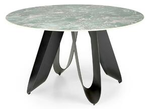 Masa GIOVANI, verde/negru, ceramica/metal, 135x135x76 cm