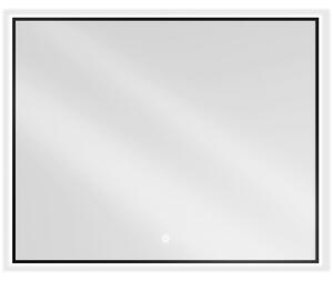 Mexen Erma oglindă iluminată de baie 100 x 80 cm, LED 6000K, anti aburire, ramă neagră - 9814-100-080-611-70