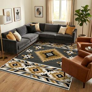 Covor camera antiderapant, 200x300 cm, Stil Boho-Chic