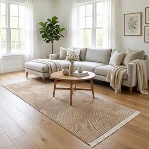 Traversa hol antiderapanta, 80x300 cm, soft 3D, model acolade, crem