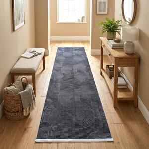 Traversa hol antiderapanta, 80x300 cm, soft 3D, model acolade, antracit