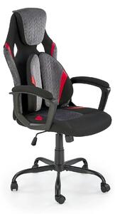 Scaun birou JENSEN, negru/gri, stofa/polipropilena, 65x70x115/125 cm