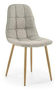 Scaun K316, bej/stejar, stofa clasica/metal, 44x56x87 cm