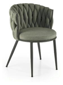 Scaun K516, verde/negru, stofa clasica/metal, 57x60x79 cm