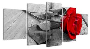 Tablou - trandafir cu flori ro?ii (150x70cm)