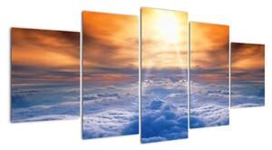 Tablou modern - soarele deasupra norilor (150x70cm)