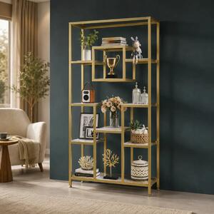 Biblioteca Dani din metal culoare auriu 182 cm