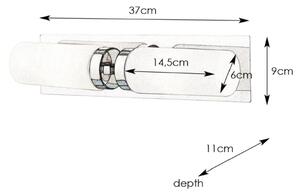 Markslöjd 102478 - Aplică baie NORRSUNDET 2xE14/40W/230V IP44