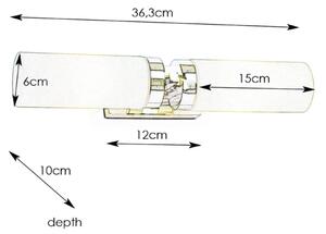 Markslöjd 234844, 450712 - Lampă baie STELLA 2xE14/40W/230V IP44