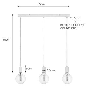 Markslöjd 106336 - Lustră pe cablu SKY 3xE27/60W/230V
