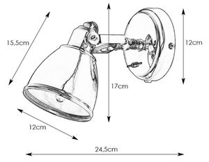 Markslöjd 105814 - Aplică perete FJÄLLBACKA 1xE14/40W/230V negru