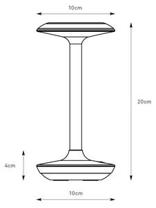 Lampă LED reîncărcabilă dimabilă Markslöjd 108918 PETIT 2W/1800 mAh 2200/2700/3000K IP44 negru