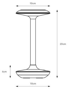Lampă LED reîncărcabilă dimabilă Markslöjd 108917 PETIT 2W/1800 mAh 2200/2700/3000K IP44 gri