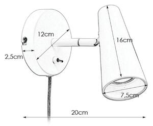 Markslöjd 108200 - Spot de perete CREST 1xGU10/7W/230V negru