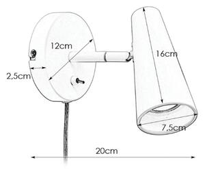 Markslöjd 108199 - Spot de perete CREST 1xGU10/7W/230V alb