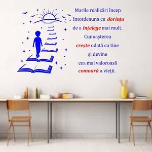 Sticker perete Marile realizari incep cu dorinta de a intelege