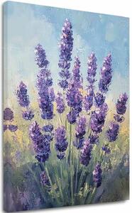 Pictură Lavanda șoptitoare | Câmpuri pline de parfum | Detalii acrilice