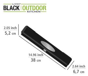 Dispenser folie alimentară / aluminiu Wenko Black Outdoor Kitchen, negru