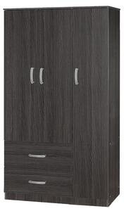 Dulap Zelia cu 2 usi si sertare culoare wenge90x42x180cm
