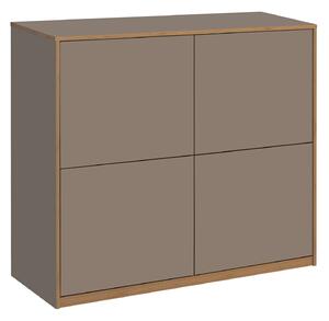 Comoda pentru living COMPLEX, gri, PAL laminat, 120x40x102 cm
