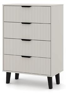 Comoda cu sertare inalta BORG, casmir, PAL laminat, 70x39x103 cm