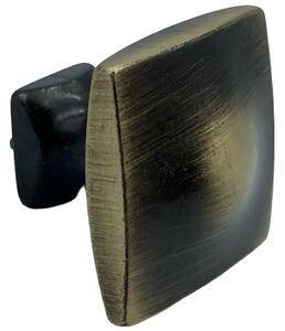 Buton pentru mobila Gao, finisaj bronz antichizat, 25x25 mm